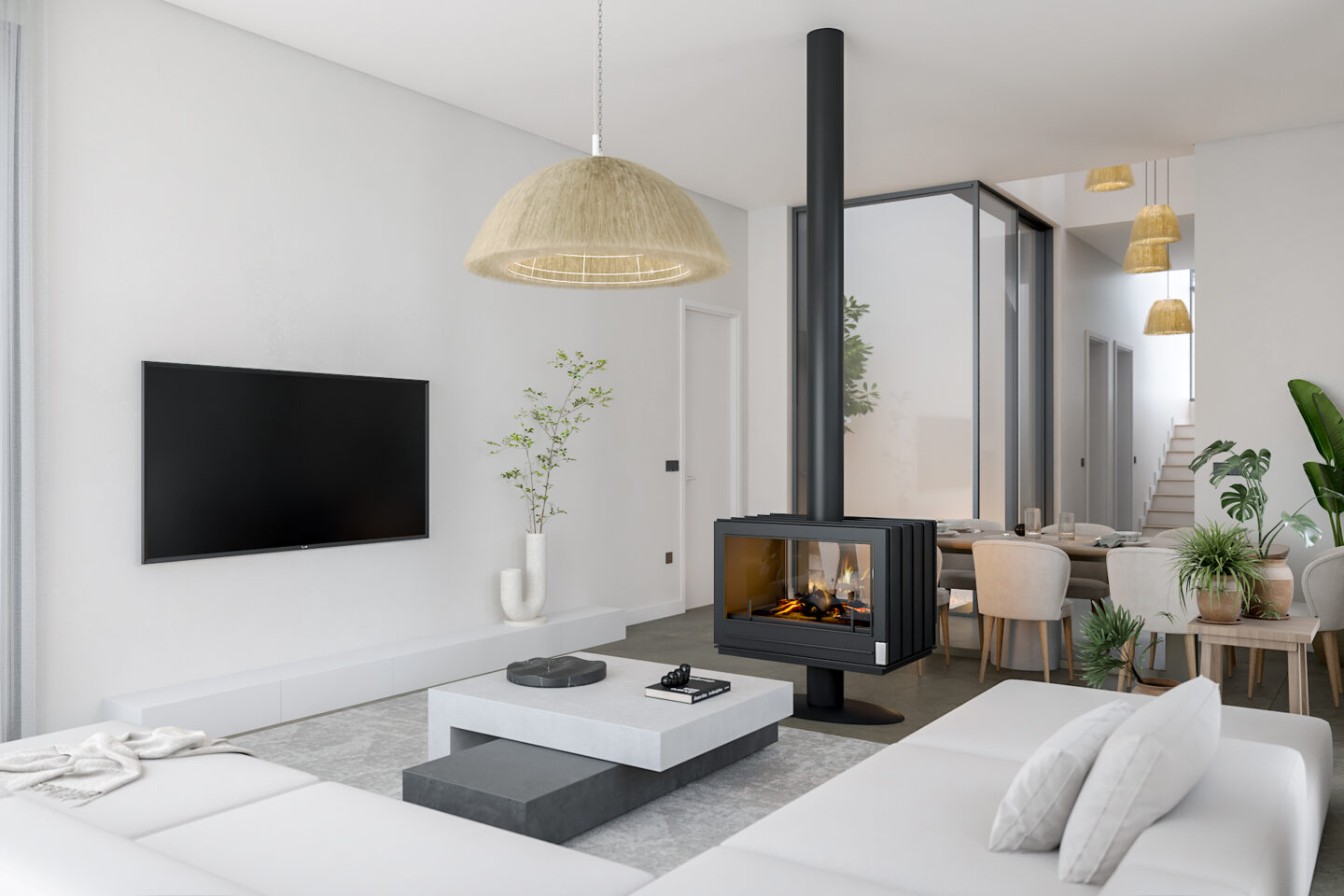Salon - Yemek Odası Living Room and Dining Room 3