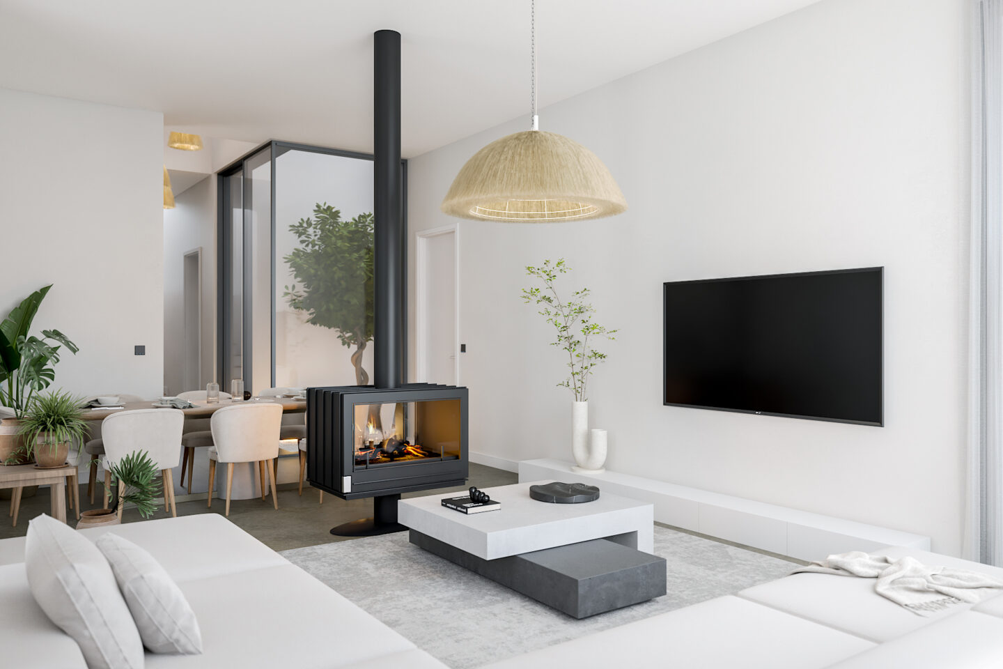 Salon Yemek Odası - Living Room and Dining Room c